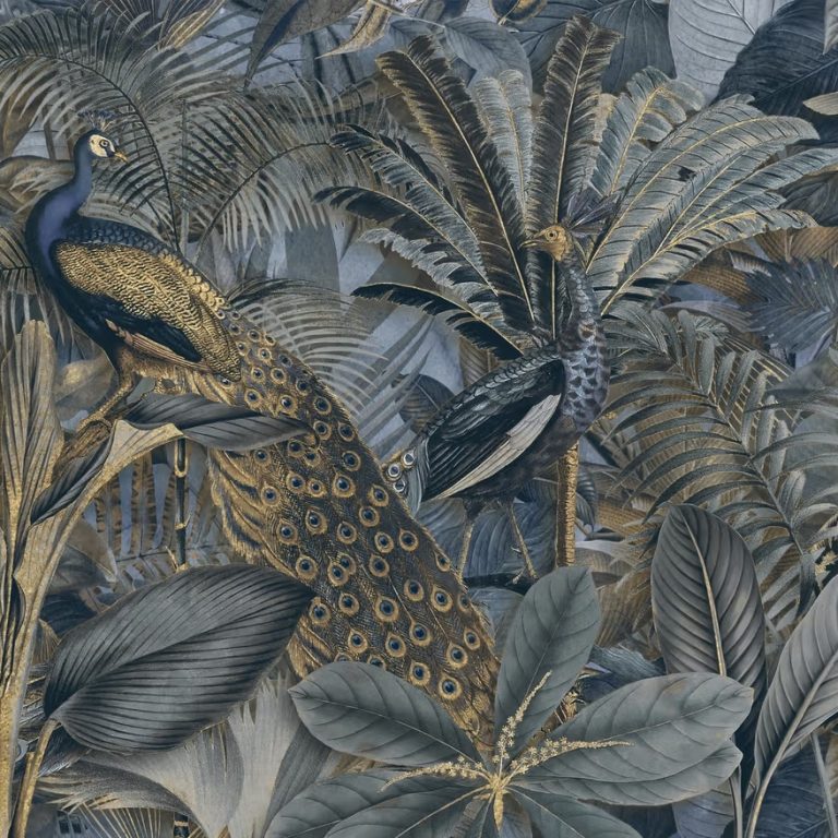Tropical Birds Peacocks Theme Wallpaper Mural