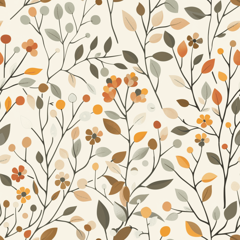 Modern Floral Wallpaper Neutral Botanical Leaf