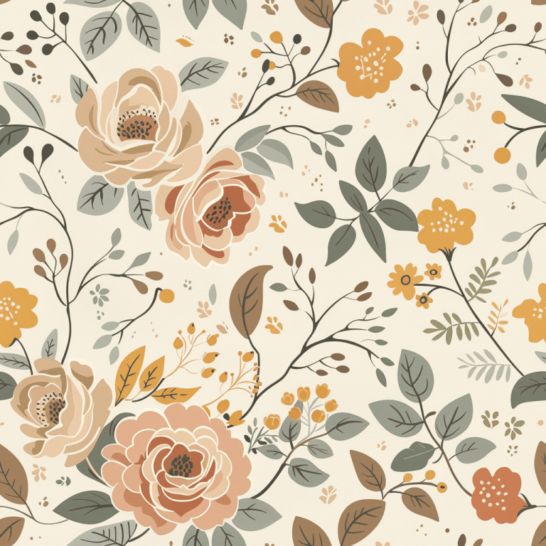 Golden Meadow Vintage Floral Wallpaper Mural