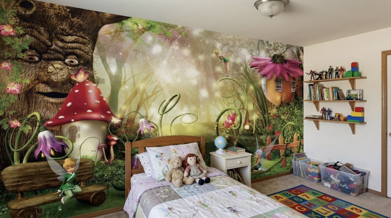 Enchanted Forest Fairy Kids Room Wall Mural