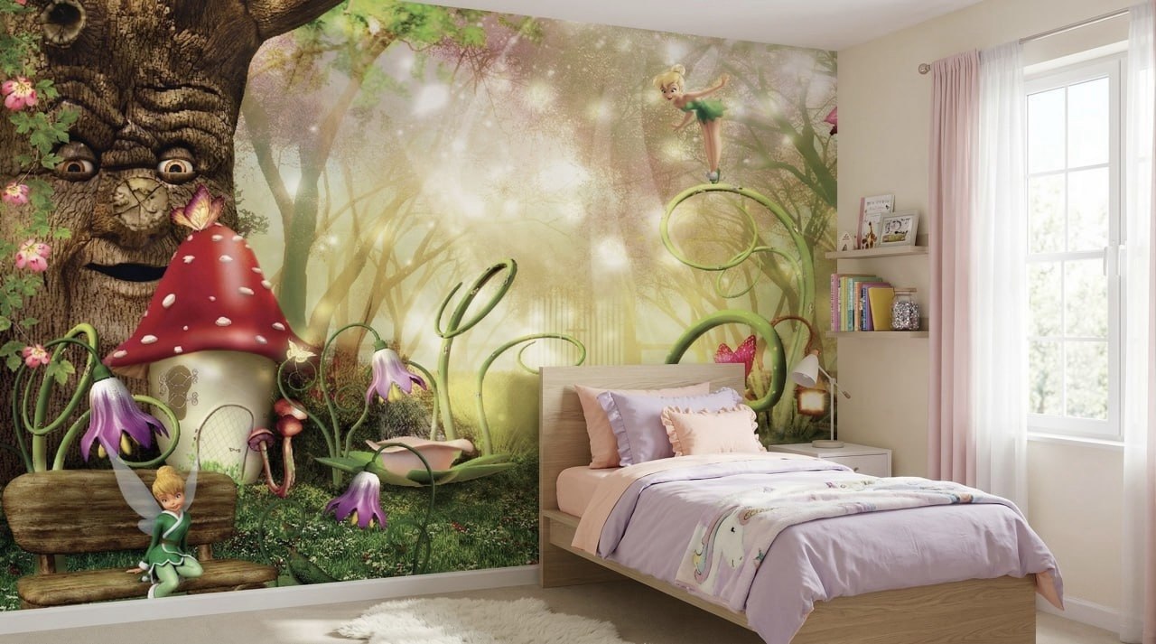 Enchanted Forest Fairy Kids Room Wall Mural