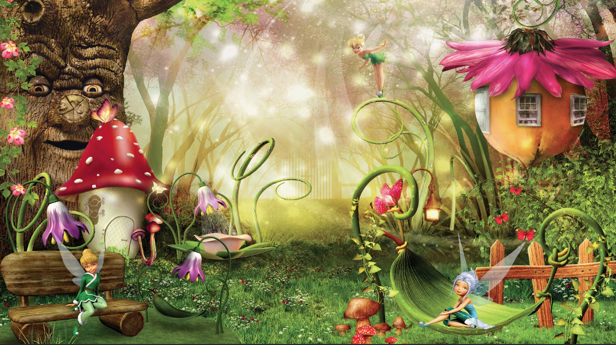 Enchanted Forest Fairy Kids Room Wall Mural