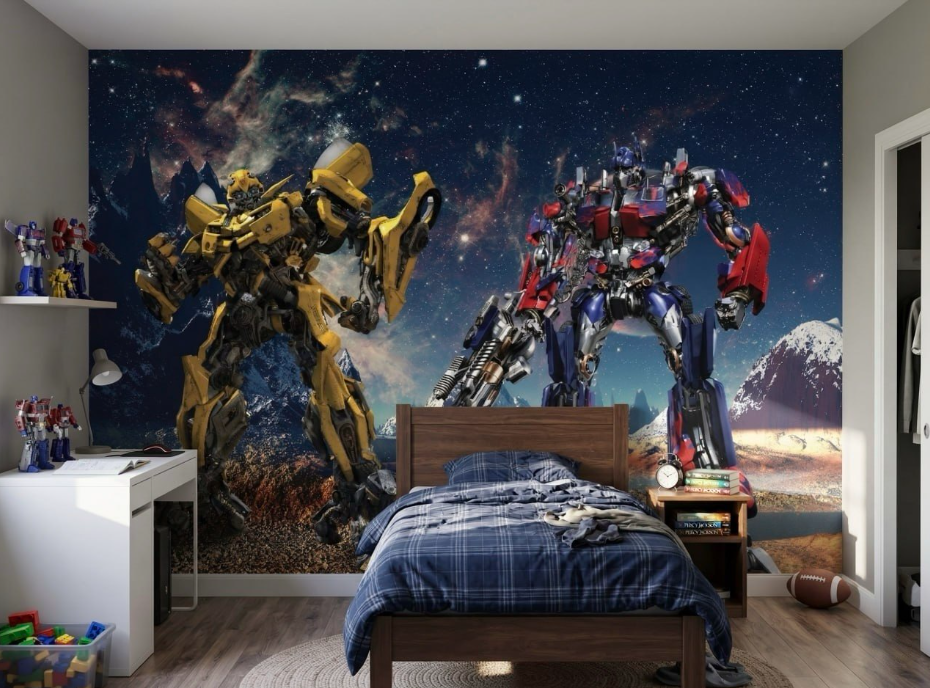 Transformers Robots Kids Room 3D Wall Mural